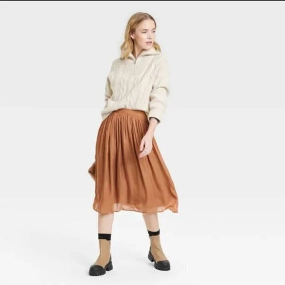 A New Day Pleated Midi Skirt Size S - Picture 8 of 8